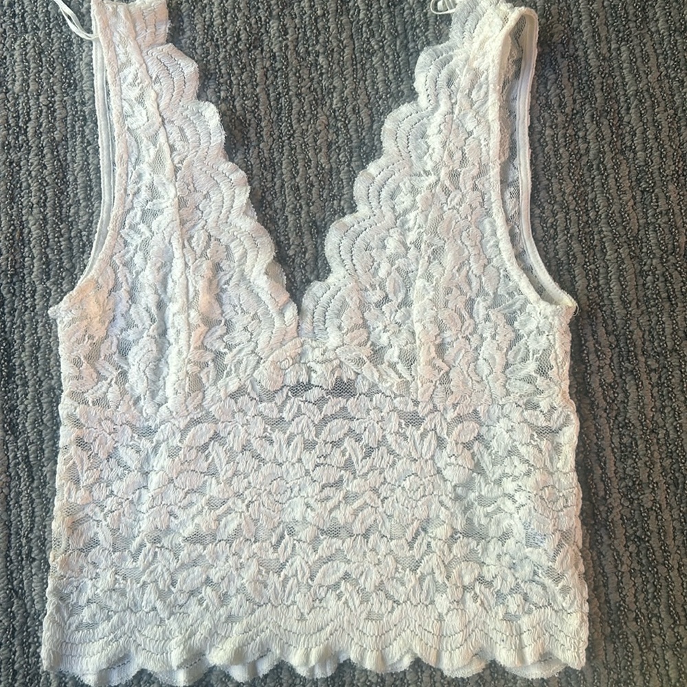 ZARA WHITE LACE TANK - BRAND NEW